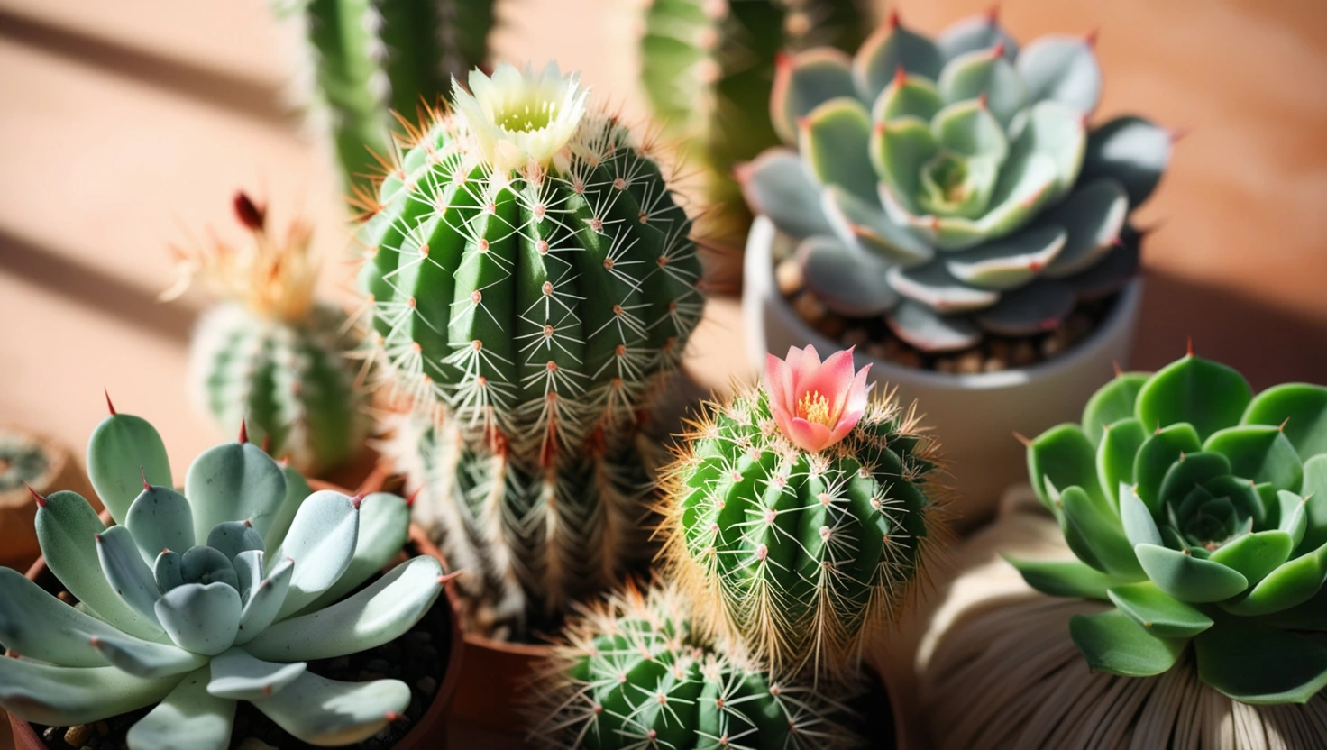 Decoração criativa com cactos e suculentas raras