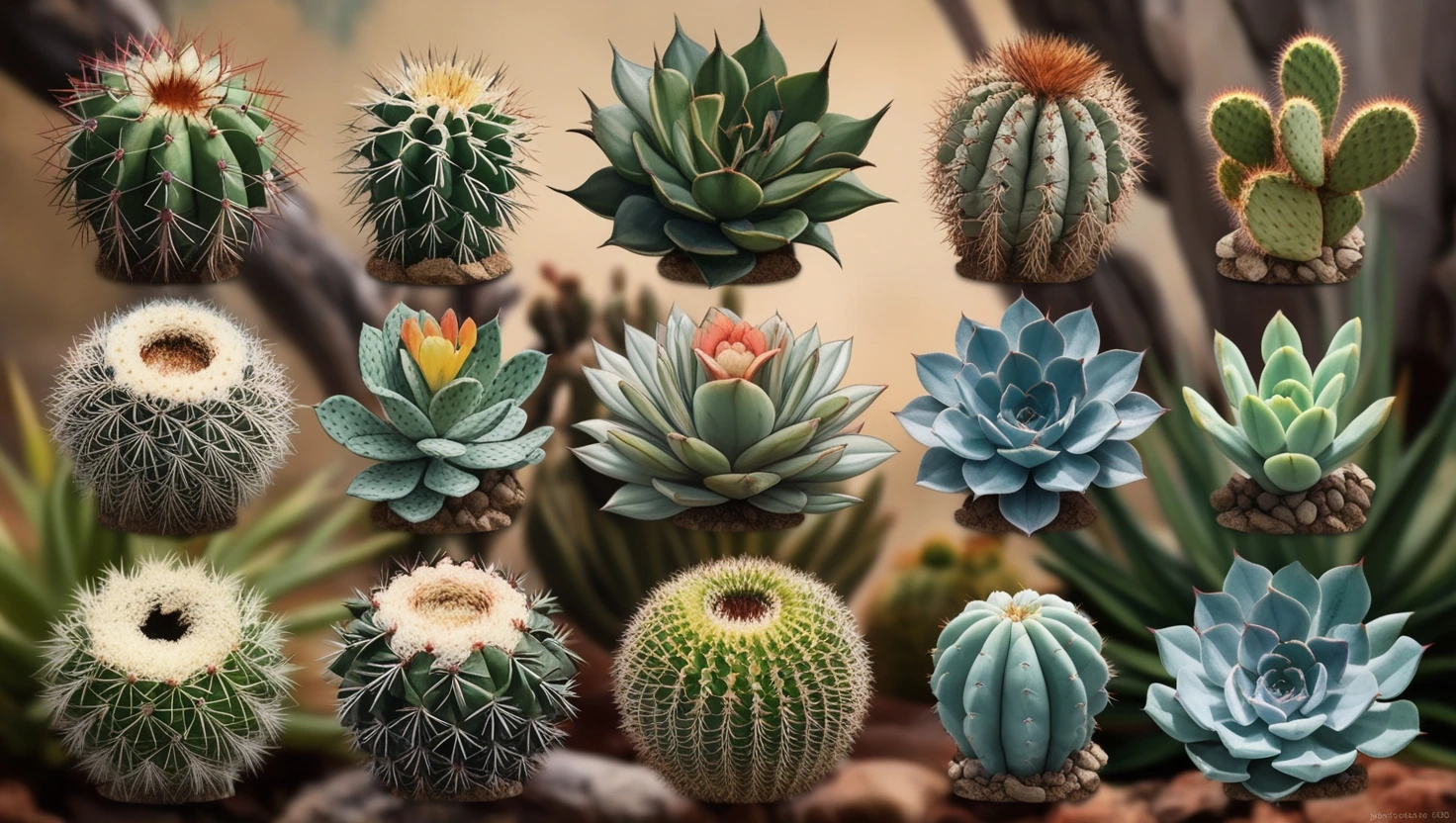  Estilos de decoração boho com cactos e suculentas raras